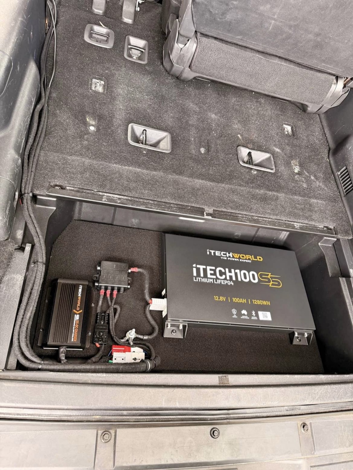 Under-seat LiFePO4 vehicle battery install