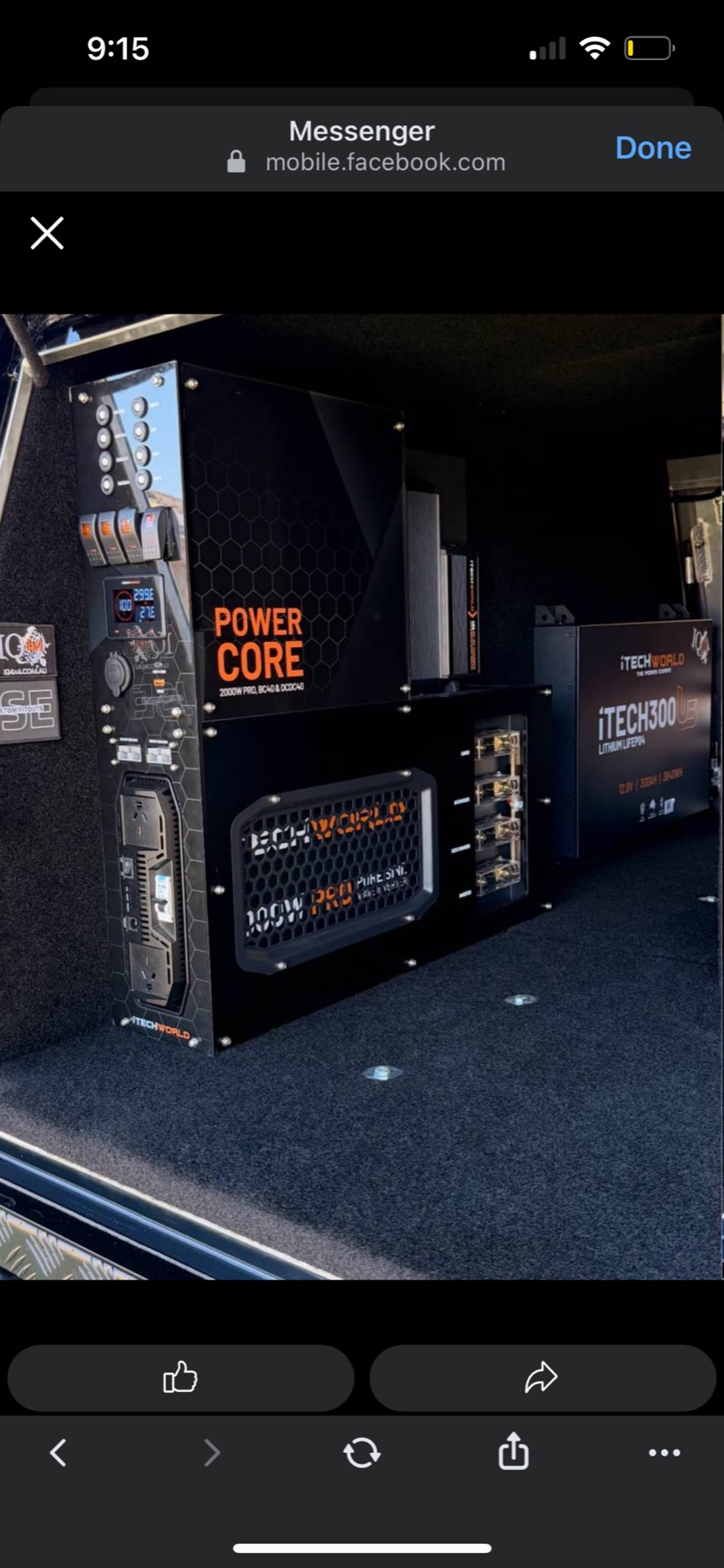 Premium black off-grid power core electrical system